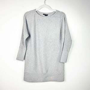 Eileen Fisher Gray Ribbed Tunic Sweater Size Petite Small